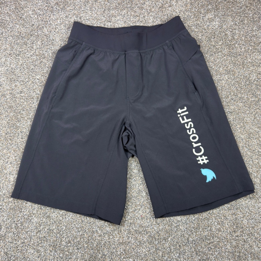 Lululemon CrossFit Twitter Mens Athletic Shorts Black Size Medium M Gym Training